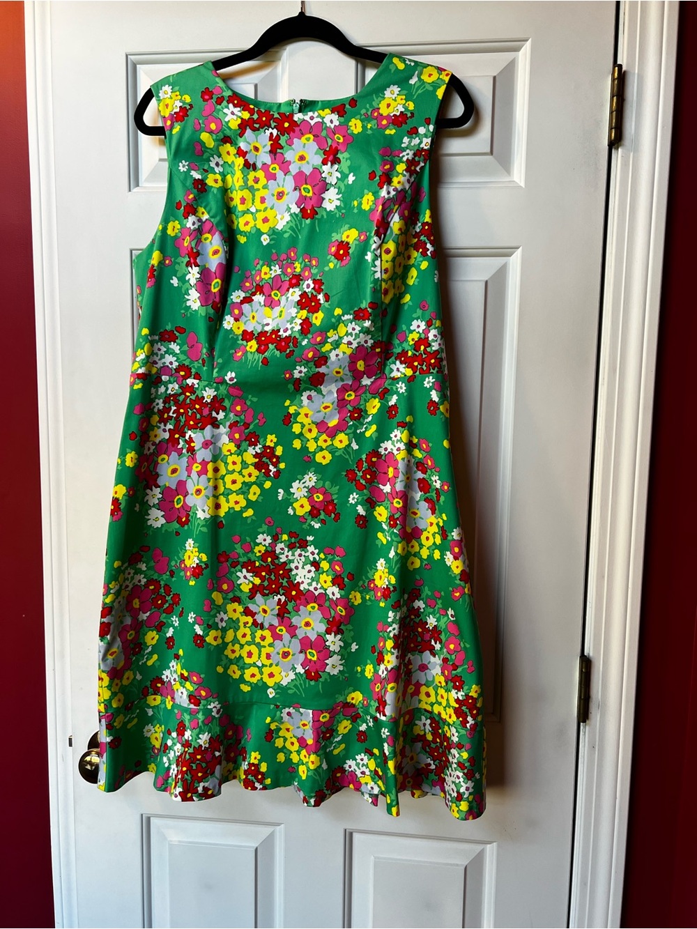 Talbots Green Floral A-Line Casual Dress